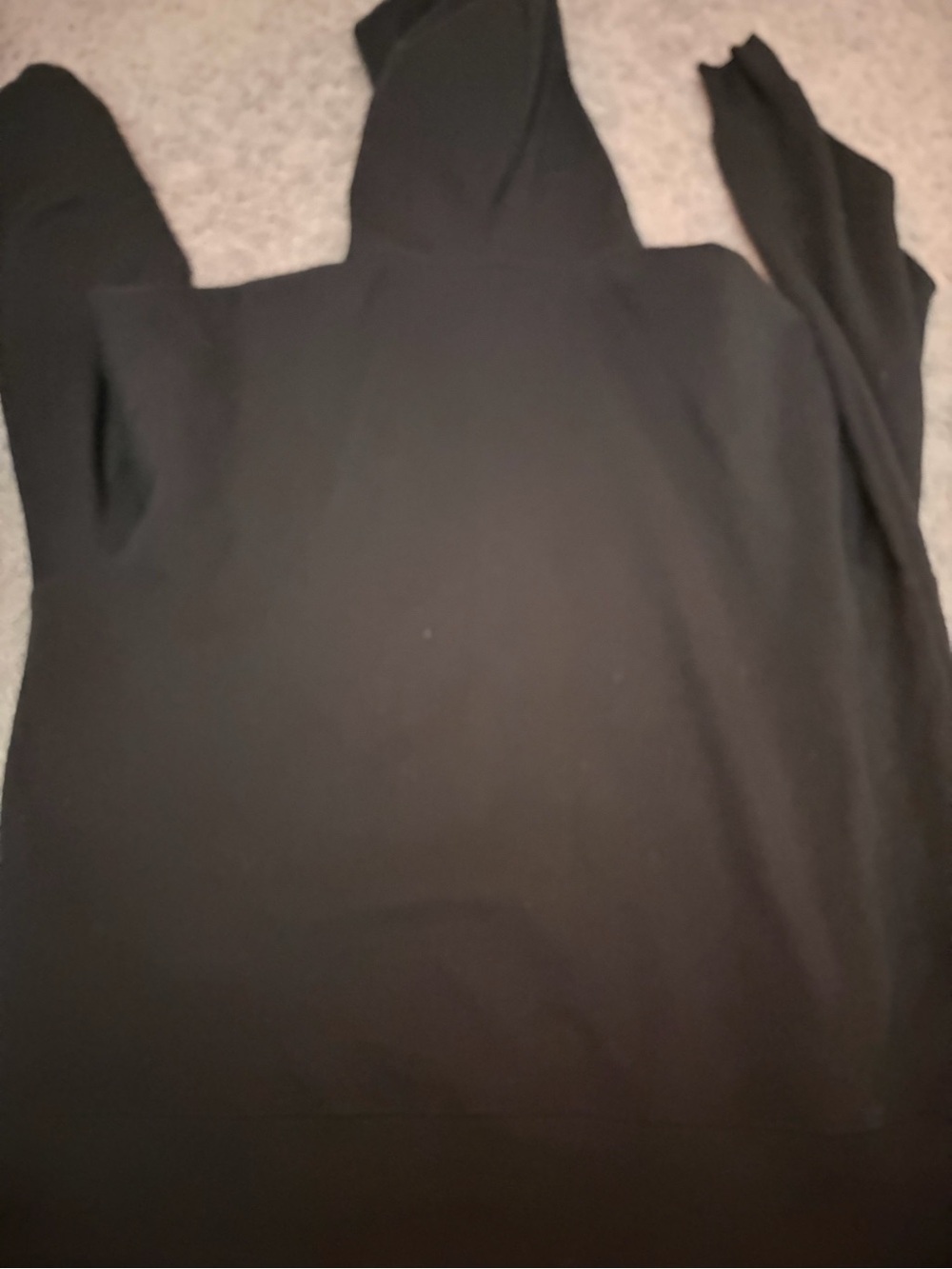Women's Black Hooded Pullover Sweatshirt